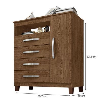 Cômoda Sapateira Ambiente Cannes Malbec - Incorplac