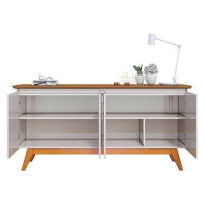 Aparador Para Sala Buffet Ambiente Classic 1.8 Off White Freijó - Imcal