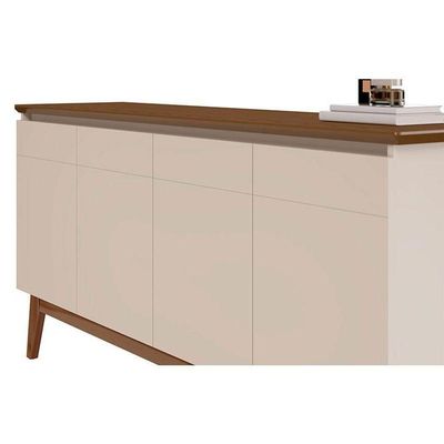 Aparador Para Sala Buffet Ambiente Classic 1.8 Off White Freijó - Imcal