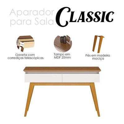 Aparador Para Sala Classic Off White Freijó - Imcal