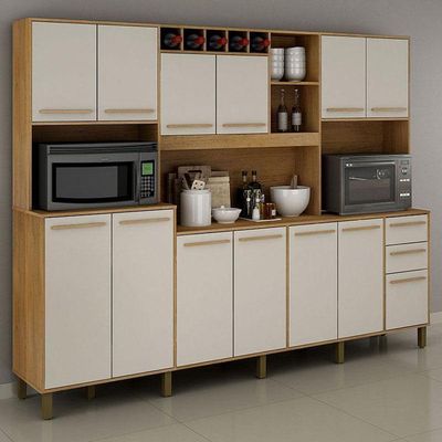 Armário De Cozinha ágata Cinamomo Off White - Valdemóveis