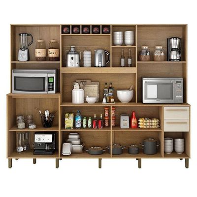 Armário De Cozinha ágata Cinamomo Off White - Valdemóveis