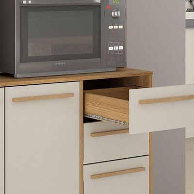 Armário De Cozinha ágata Cinamomo Off White - Valdemóveis