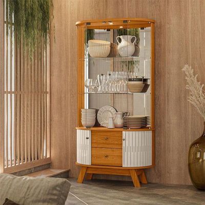Aparador Para Sala Buffet Monza E Cristaleira Moss Cinamomo Off White – Madetec