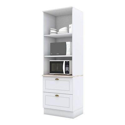 Torre Quente 2 Fornos Americana Branco Com Tampo Calcare – Henn