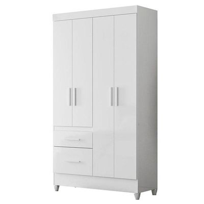 Guarda Roupa Infantil Ambiente Madri 4 Portas Branco Flex - Moval