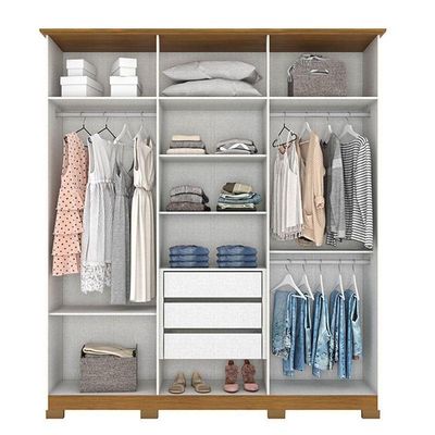 Guarda Roupa Casal Cover Off White Nature - Henn