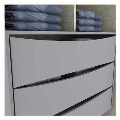 Guarda Roupa Casal Andréas 6 Portas Cinza Nature - Henn