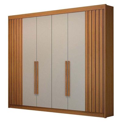 Guarda Roupa Casal 6 Portas São Carlos Cinamomo Off White – Leifer Móveis
