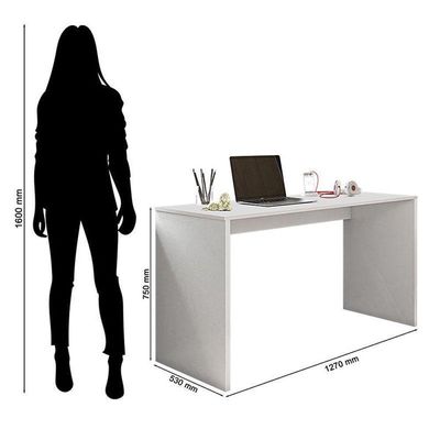 Mesa Para Computador E Gaveteiro Gávea Com Chave 4 Gavetas Branco Fosco - Móveis Leão