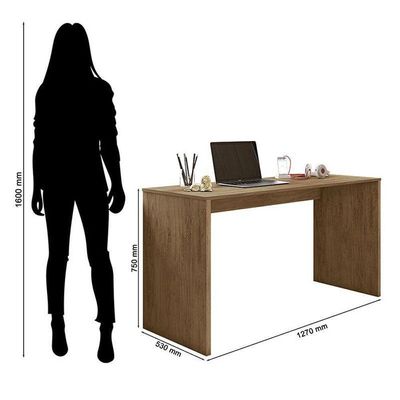 Mesa Para Computador Gávea E Livreiro Office Freijó - Móveis Leão