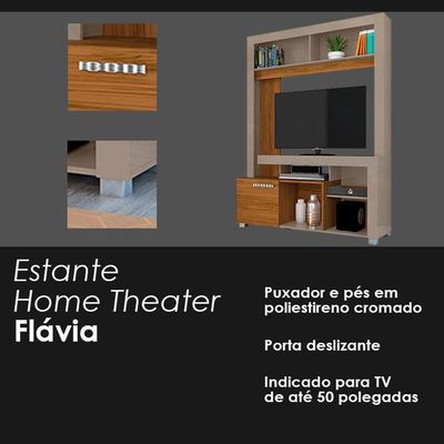 Estante Home Theater Flávia Fendi Naturale – Madetec