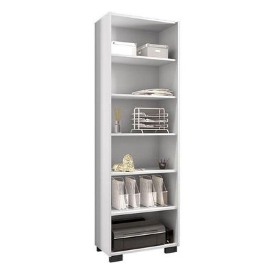 Mesa Para Computador Gávea E Livreiro Office Branco Trama - Móveis Leão