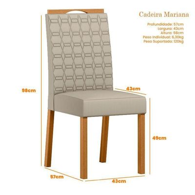Cadeira Para Mesa De Jantar Mariana Kit 2 Peças Ype Veludo Nude – New Ceval