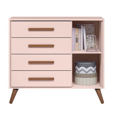 Cômoda Sapateira Q Encanto 3825 Retrô Rosa – Qmovi