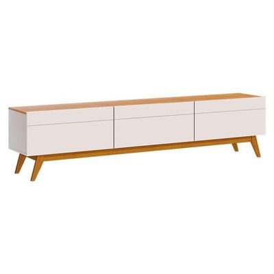 Rack Bancada Ambiente Classic 3 Gavetas 2.2 Off White Nature - Imcal