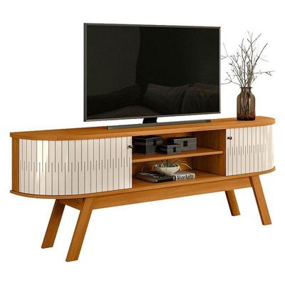 Rack Bancada Valência Com Aparador Estoril Cinamomo Off White – Madetec