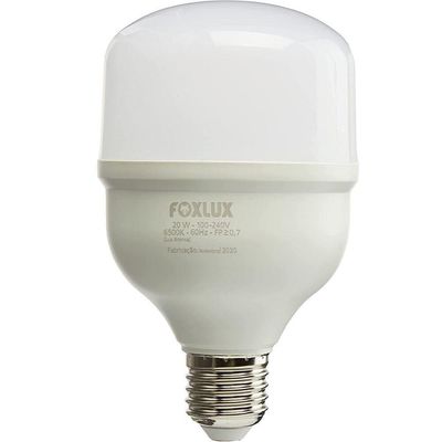 Kit 10 Lâmpada Led 20w Bulbo Alta Pot Bivolt 6500k Foxlux