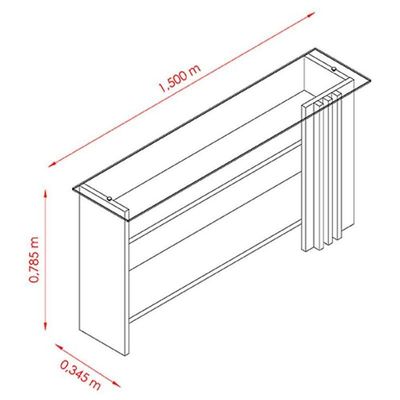 Estante Home Theater ícaro Com Aparador Frizz Cinamomo Off White - Madetec