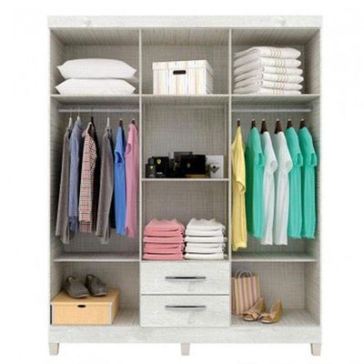 Cômoda Gaveteiro E Guarda Roupa 6 Portas Ternura Baby Branco Brilho – Incorplac