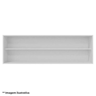 Armário Aéreo Para Cozinha Ambiente Andréia 4 Portas 150cm Amêndoa Branco - Ajl