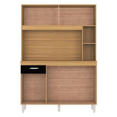 Cozinha Kit Duda 120 Cm Damasco Preto – Poquema