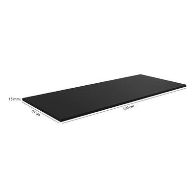 Balcão De Cozinha Andréia Branco Com Tampo 120 Cm Preto Fosco – Ajl