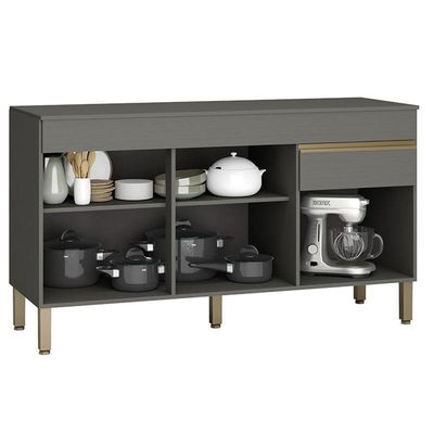 Balcão De Pia Ambiente Line 150 Cm Com Tampo Gris - Kits Paraná