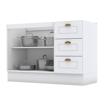 Balcão De Pia 120 Cm Nova York Branco Hp – Henn