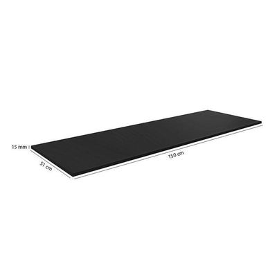 Balcão De Cozinha Andréia Branco Com Tampo 150 Cm Preto Fosco – Ajl