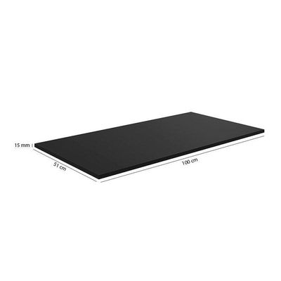 Balcão De Cozinha Andréia Branco Com Tampo 100 Cm Preto Fosco – Ajl