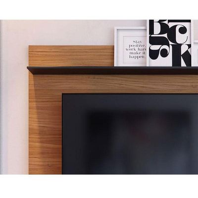Painel Para Tv Suspenso Ambiente Maia Noce Milano Preto Acetinado - Colibri