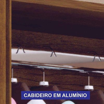 Guarda Roupa Casal 6 Portas São Carlos Cinamomo – Leifer Móveis