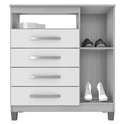 Cômoda Sapateira Ambiente Catar Branco - Incorplac
