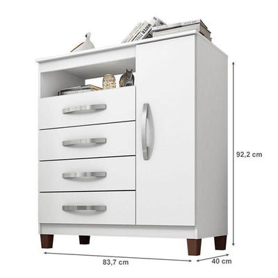 Cômoda Sapateira Ambiente Catar Branco - Incorplac