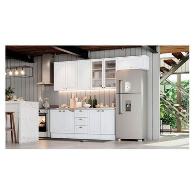 Cozinha Modulada Americana 6 Peças Branco Hp Com Tampo Calcare – Henn