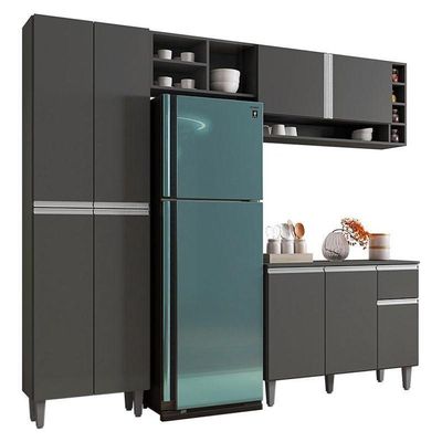 Cozinha Ambiente Vanessa Cinza Fosco - Ajl