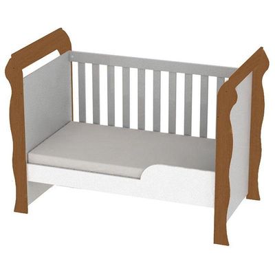 Berço Mirelle E Guarda Roupa Mariah 3 Portas Branco Acetinado Amadeirado Com Colchão – Carolina