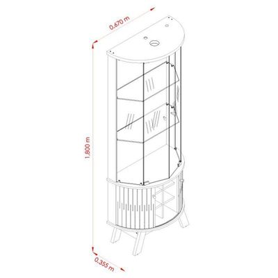 Cristaleira Ambiente Marina Cumaru Opala – Madetec