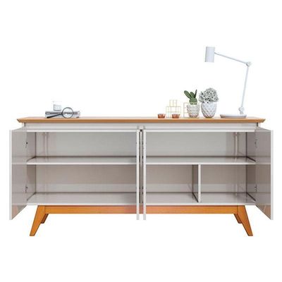 Aparador Para Sala Buffet Ambiente Classic 1.6 Off White Nature - Imcal
