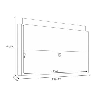 Rack Bancada ária Com Painel Suspenso Nobre Champanhe Off White - Hb Móveis