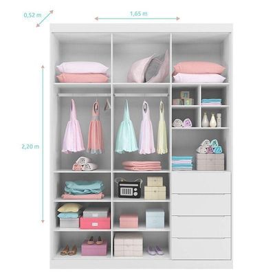 Berço Multifuncional Cleo Com Guarda Roupa Blenda Branco Acetinado – Phoenix