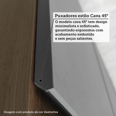 Paneleiro 70cm 4 Portas E 1 Nicho Para Forno Microondas Dora Branco/preto