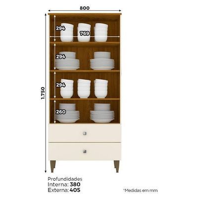 Cristaleira Liz Off White Nature – Henn