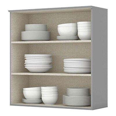 Armário Aéreo 2 Portas 80 Cm Nova York Cinza – Henn