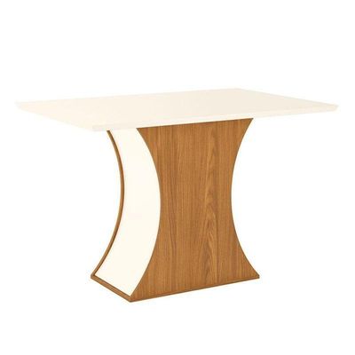 Mesa De Jantar Selena 160 Cm Tampo Reto Nature Off White – Henn