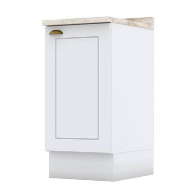 Balcão 1 Porta 40 Cm Americana Branco Com Tampo Calcare – Henn