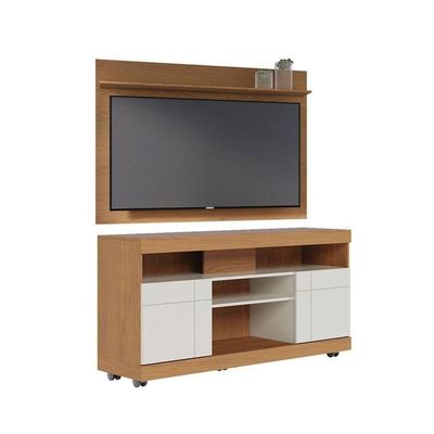 Rack Bancada Ambiente Yara E Painel Para Tv Maia Freijó Off White – Colibri