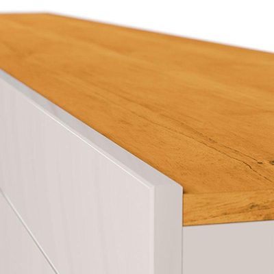 Rack Bancada Classic 3 Gavetas 2.2 Off White Nature - Imcal