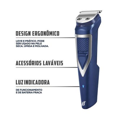 Aparador De Pelos Britânia 6 Em 1 BAPE01 Multigroom Bivolt